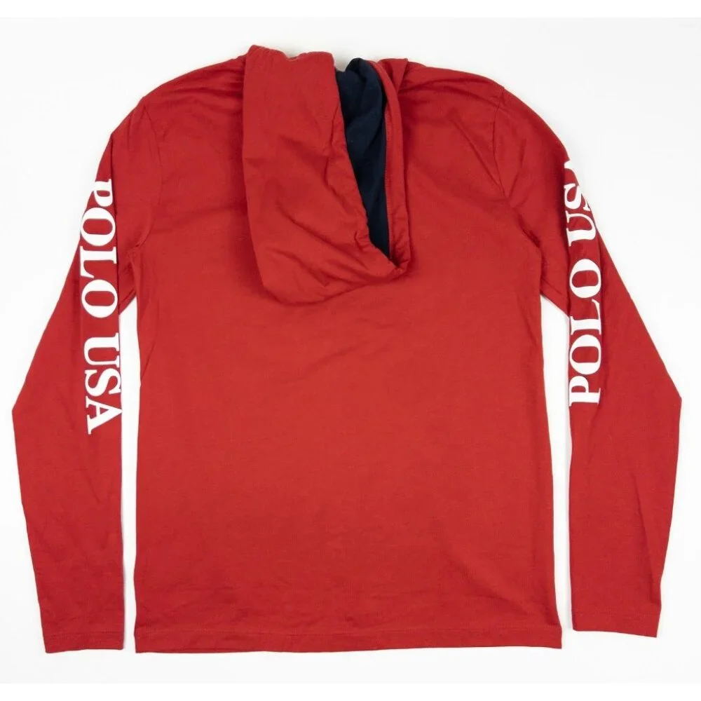 Polo Ralph Lauren Suicide Skier Hoodie Men's XS Pullover Lightweight Red - Picture 4 of 14